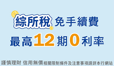 2026綜所稅 最高12期0利率